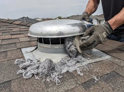 Cleaning Dryer Vent On Roof in Reynoldsburg