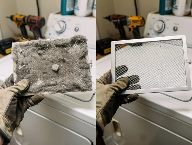 Professional lint trap cleaning by Reynoldsburg Dryer Vent Cleaning in Reynoldsburg