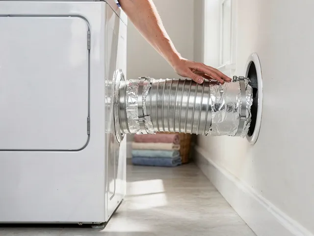 Professional dryer vent hose installation by Reynoldsburg Dryer Vent Cleaning in Reynoldsburg