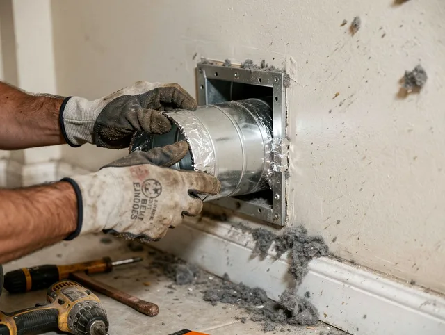 Professional dryer vent repair and installation by Reynoldsburg Dryer Vent Cleaning in Reynoldsburg